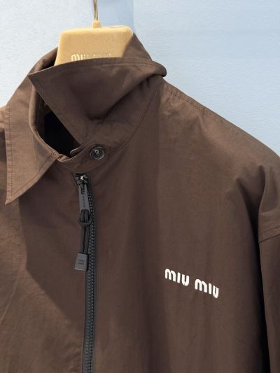 Miu Miu Turn-Down Collar Embroidered Jacket