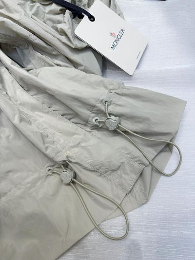 Moncler Hooded Drawstring Coat in Beige