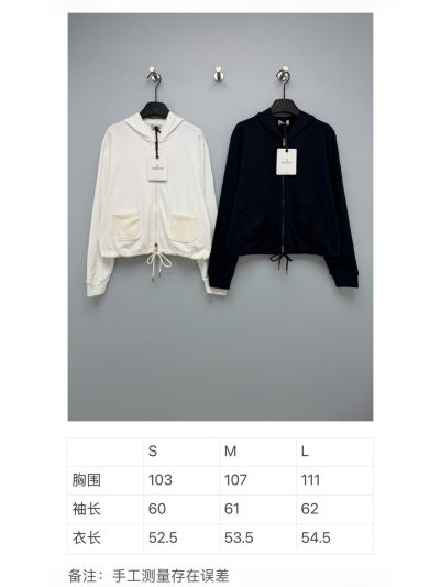 Moncler Hooded Embroidered Coat in Navy