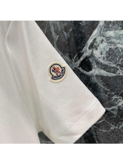 Moncler Turn-Down Collar Short Sleeve Dress