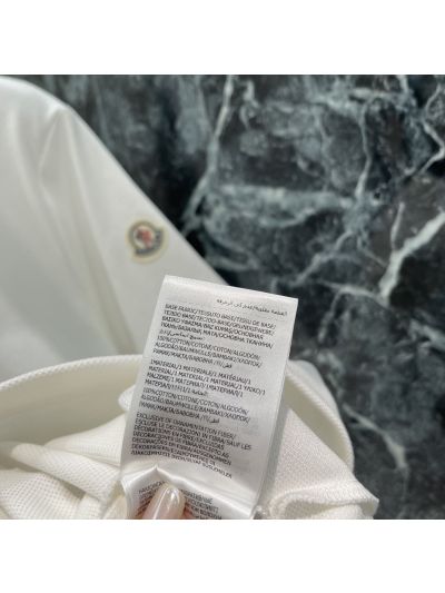 Moncler Turn-Down Collar Short Sleeve Dress