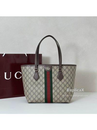 Gucci Ophidia Medium GG Shopping Tote Bag 631685 in Beige GG Supreme Canvas