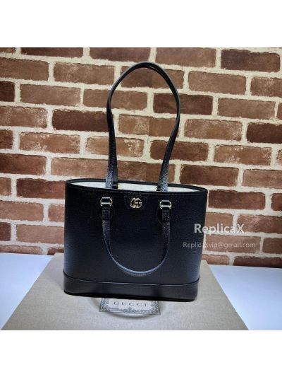 Gucci Ophidia Mini Shopping Tote Bag Black Leather 765043