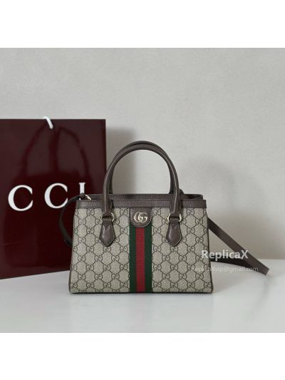 Gucci Ophidia Small Top Handle Bag with Web 651055 in Beige