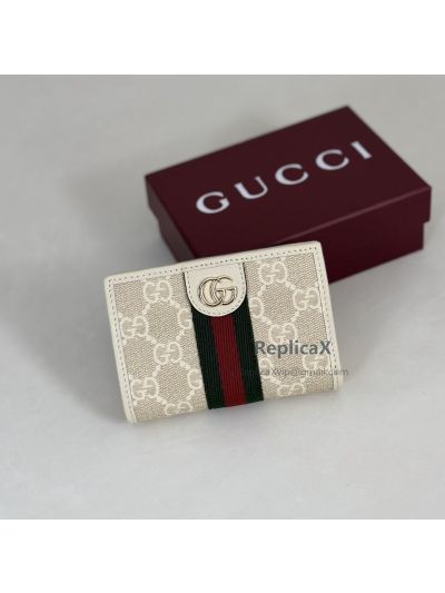 Gucci Ophidia Small Wallet 838468 in Beige