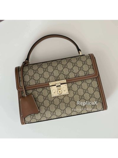 Gucci Padlock Medium Top Handle Bag 838998 in Beige