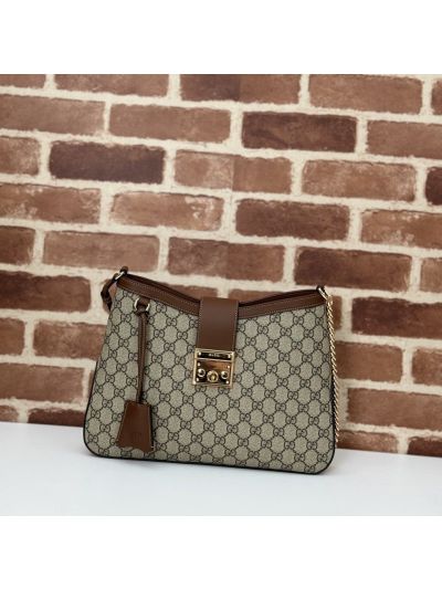 Gucci Padlock Shoulder Bag in Beige/Brown