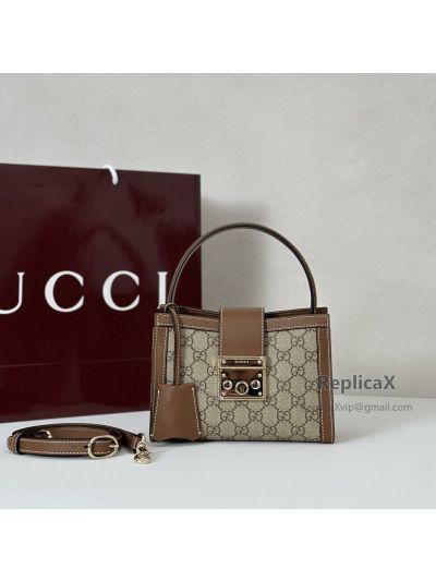 Gucci Padlock Small Top Handle Bag 841653 in Beige