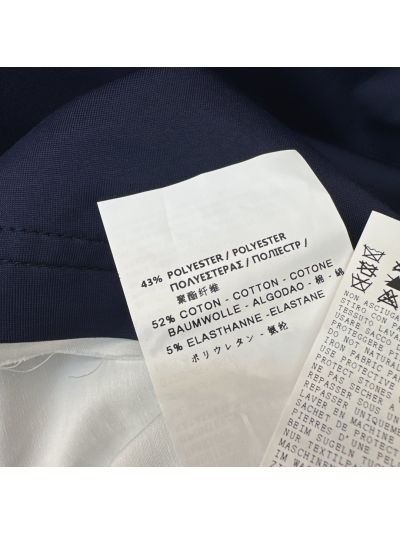 Prada Contrast-Trim Button-Front Dress in Navy