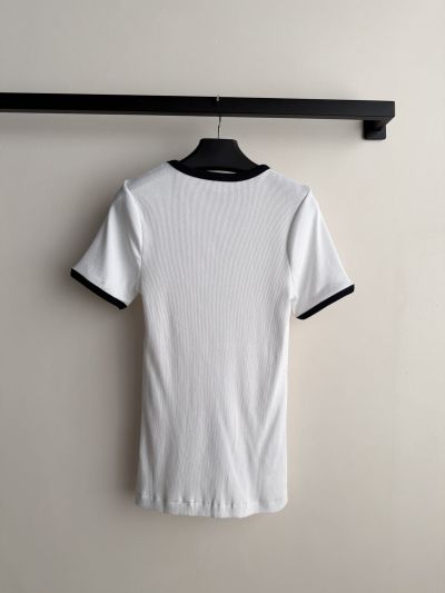 Prada Crew Neck Short Sleeve T-Shirt in White