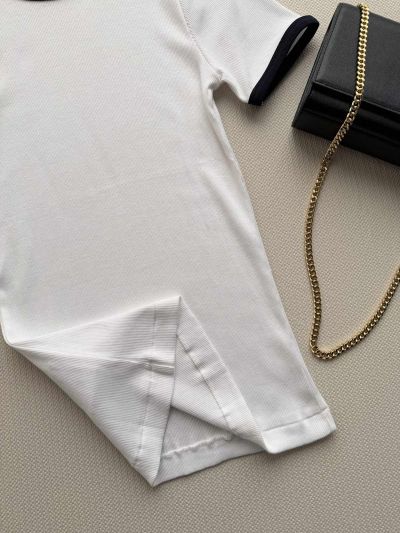 Prada Crew Neck Short Sleeve T-Shirt in White