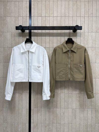 Prada Cropped Long Sleeve Jacket