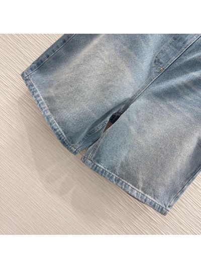 Prada Denim Cargo Pants in Light Blue