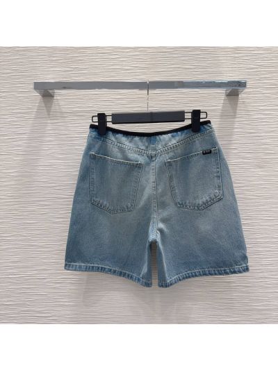 Prada Denim Cargo Pants in Light Blue