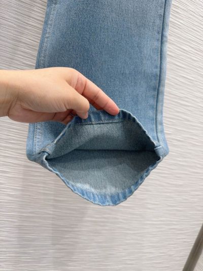 Prada Denim Straight Pants in Light Blue