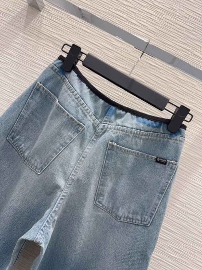 Prada Denim Straight Pants in Light Blue