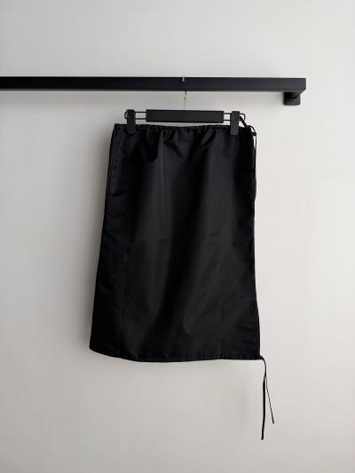 Prada Drawstring Straight Skirt in Black