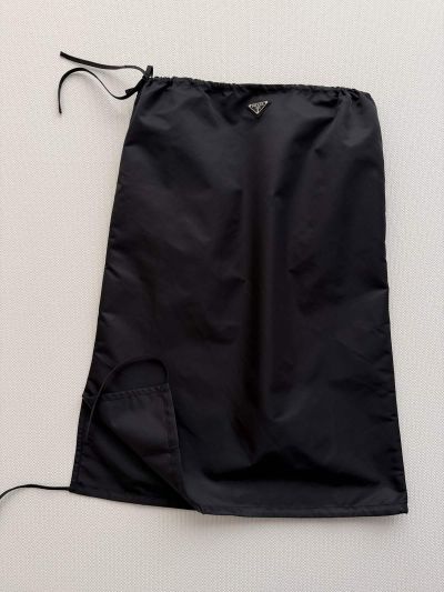 Prada Drawstring Straight Skirt in Black