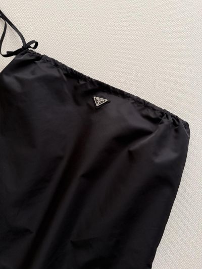 Prada Drawstring Straight Skirt in Black