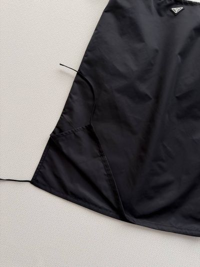 Prada Drawstring Straight Skirt in Black
