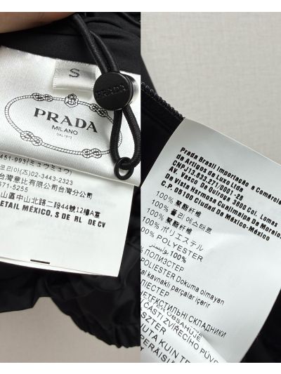 Prada Hooded Drawstring Coat in Navy