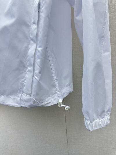 Prada Hooded Long Sleeve Jacket in White