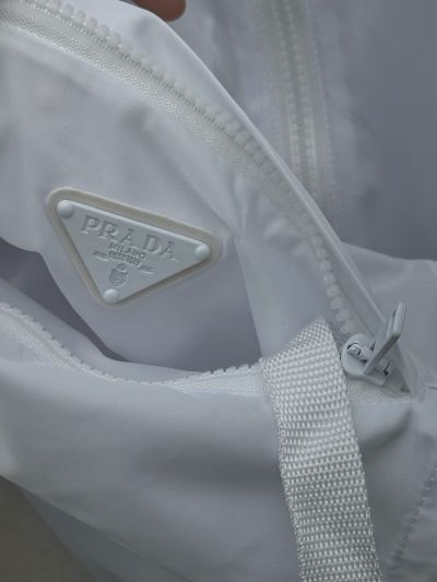 Prada Hooded Long Sleeve Jacket in White