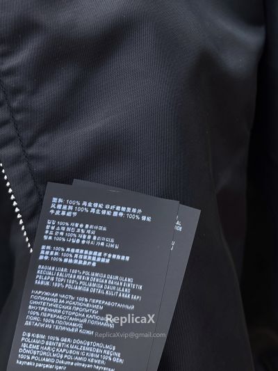 Prada Hooded Longline Coat in Navy