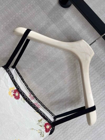Prada Lace Linen Dress in White