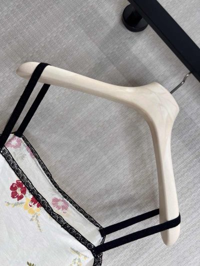 Prada Lace Linen Dress in White