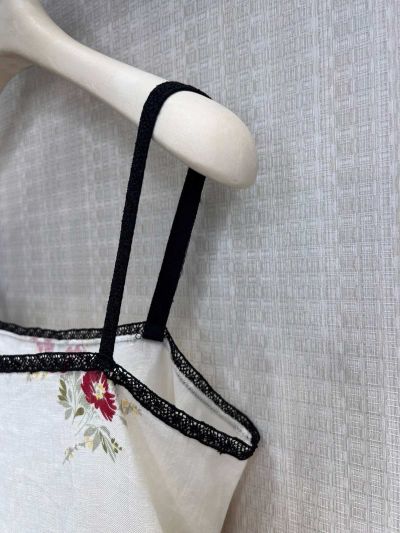 Prada Lace Linen Dress in White