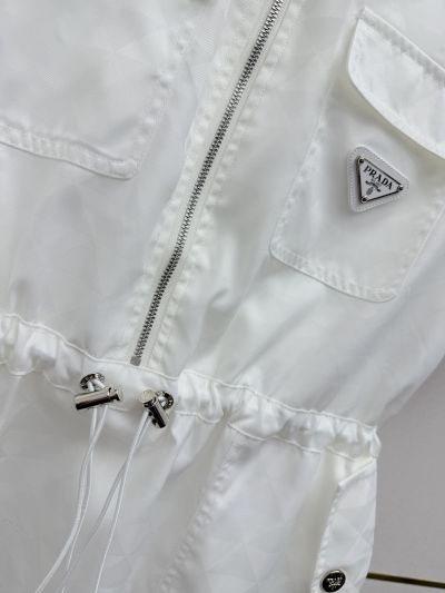 Prada Short Sleeve Dress in White