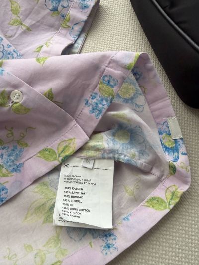 Prada Short Sleeve Lace Shirt in Multicolor