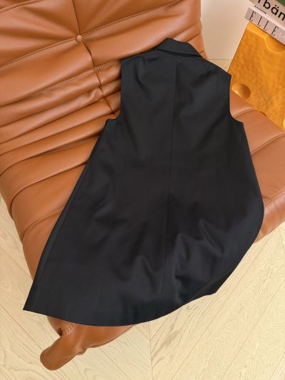 Prada Sleeveless Contrast-Trim Dress in Black and White