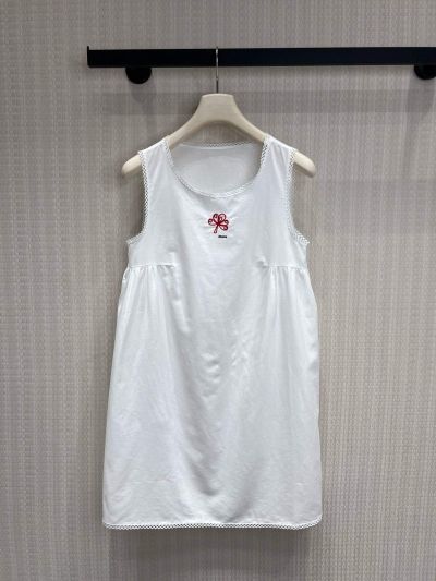 Prada Sleeveless Lace Top in White