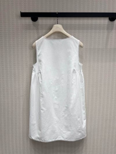 Prada Sleeveless Lace Top in White