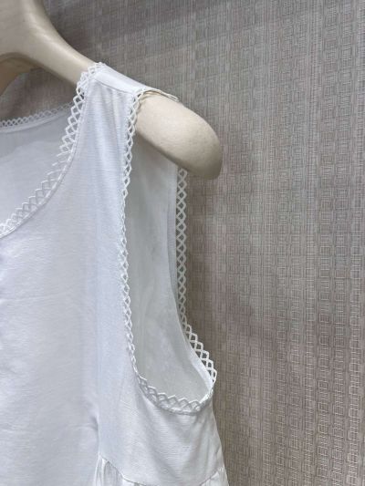 Prada Sleeveless Lace Top in White