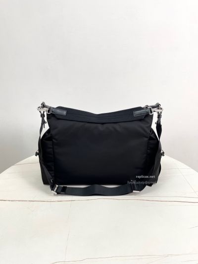 Prada Explore Re-Nylon Large Shoulder Bag Black 2VH204