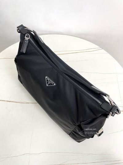 Prada Explore Re-Nylon Large Shoulder Bag Black 2VH204