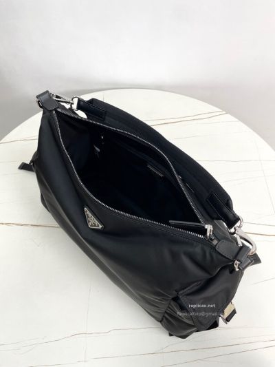 Prada Explore Re-Nylon Large Shoulder Bag Black 2VH204