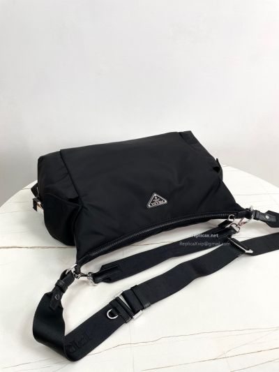 Prada Explore Re-Nylon Large Shoulder Bag Black 2VH204