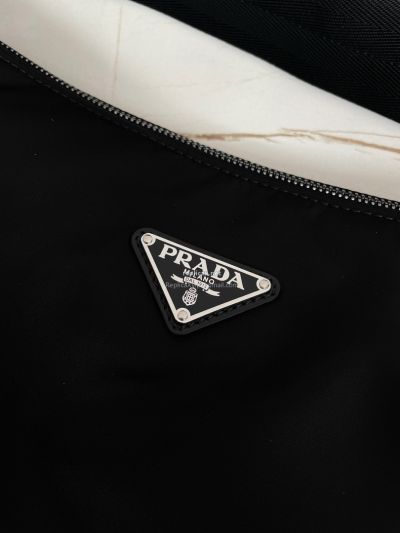 Prada Explore Re-Nylon Large Shoulder Bag Black 2VH204