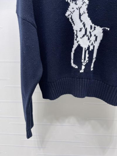 Ralph Lauren Crew Neck Long Sleeve Sweater in Navy and Grey