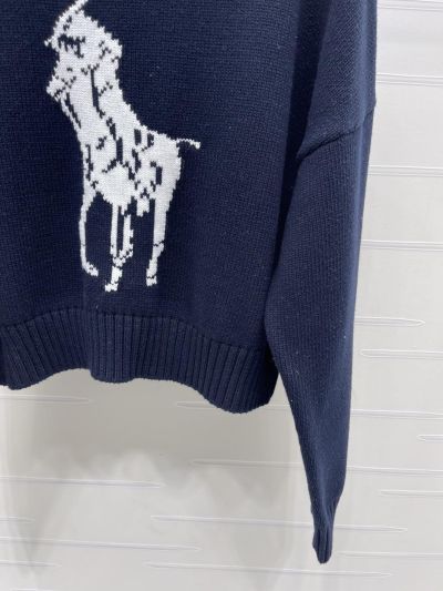 Ralph Lauren Crew Neck Long Sleeve Sweater in Navy and Grey
