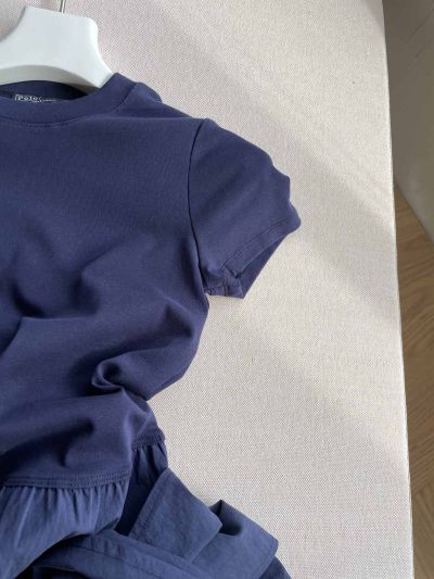 Ralph Lauren Crew Neck Short Sleeve Dress in Navy