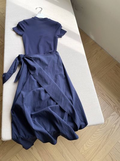 Ralph Lauren Crew Neck Short Sleeve Dress in Navy
