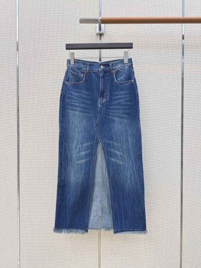 Ralph Lauren Denim Wide-Leg Skirt in Blue