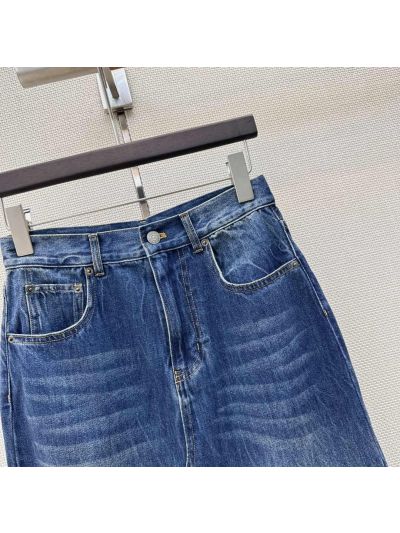 Ralph Lauren Denim Wide-Leg Skirt in Blue