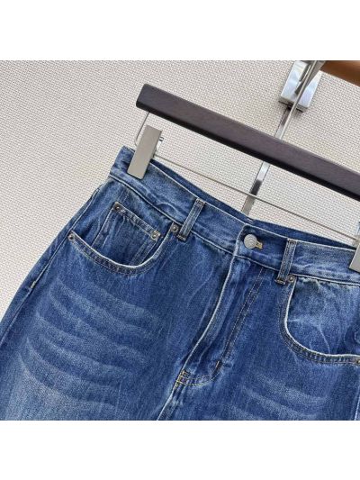 Ralph Lauren Denim Wide-Leg Skirt in Blue