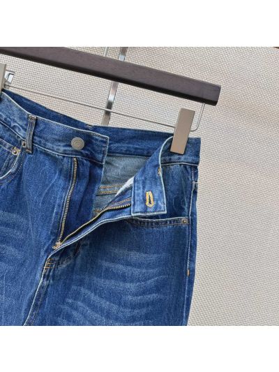 Ralph Lauren Denim Wide-Leg Skirt in Blue